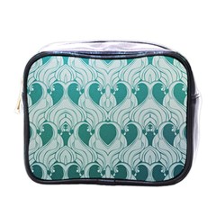 Teal Art Nouvea Mini Toiletries Bags by NouveauDesign