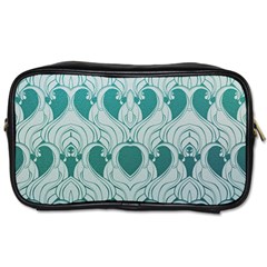 teal art nouvea Toiletries Bags