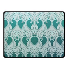 Teal Art Nouvea Fleece Blanket (small) by NouveauDesign