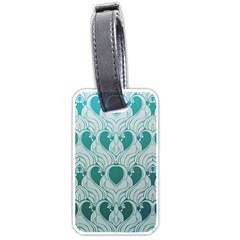 teal art nouvea Luggage Tags (One Side) 