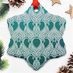 teal art nouvea Ornament (Snowflake)