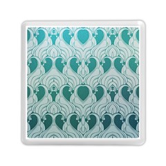 teal art nouvea Memory Card Reader (Square) 