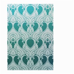 teal art nouvea Small Garden Flag (Two Sides)