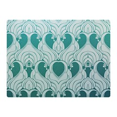 teal art nouvea Double Sided Flano Blanket (Mini) 