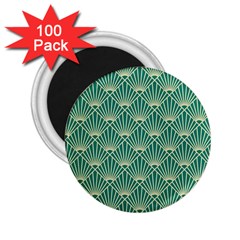 Green Fan  2 25  Magnets (100 Pack)  by NouveauDesign