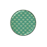 green fan  Hat Clip Ball Marker Front