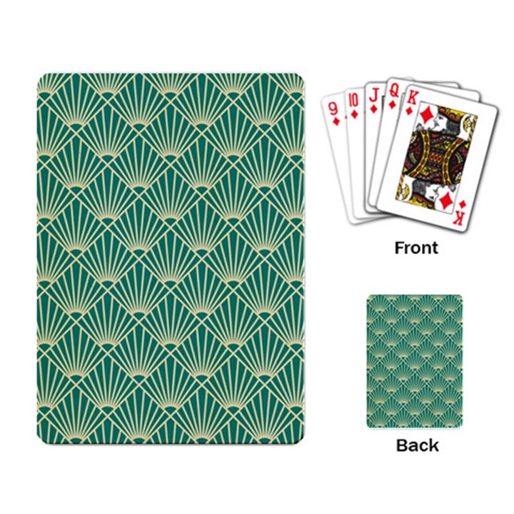 green fan  Playing Card