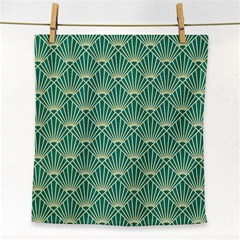 Green Fan  Face Towel by NouveauDesign