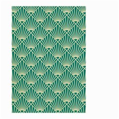 Green Fan  Small Garden Flag (two Sides) by NouveauDesign