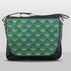 Green Fan  Messenger Bags by NouveauDesign