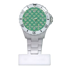 Green Fan  Plastic Nurses Watch by NouveauDesign