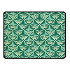 Green Fan  Double Sided Fleece Blanket (small)  by NouveauDesign