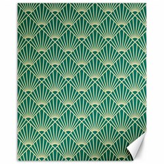 Green Fan  Canvas 16  X 20   by NouveauDesign