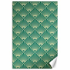 Green Fan  Canvas 24  X 36  by NouveauDesign