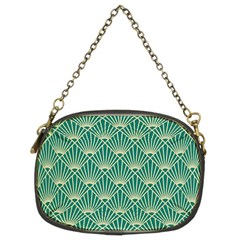 Green Fan  Chain Purses (two Sides)  by NouveauDesign