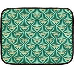 Green Fan  Double Sided Fleece Blanket (mini)  by NouveauDesign