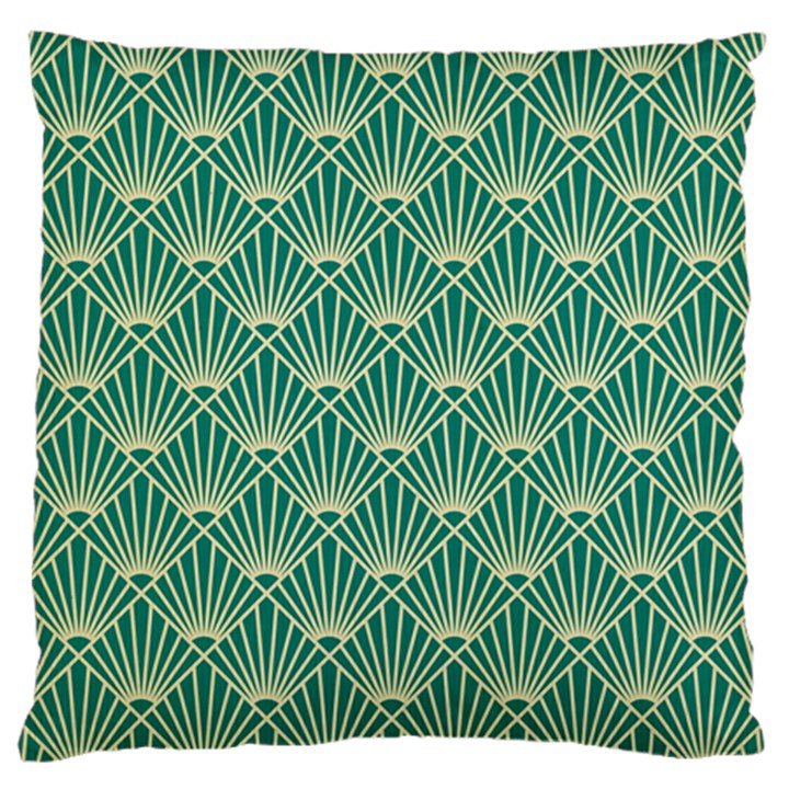 green fan  Large Flano Cushion Case (One Side)