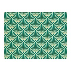 Green Fan  Double Sided Flano Blanket (mini)  by NouveauDesign