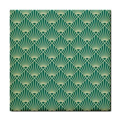 Green Fan  Tile Coasters by NouveauDesign