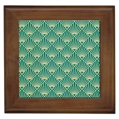 Green Fan  Framed Tiles by NouveauDesign