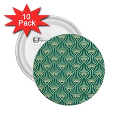 Green Fan  2 25  Buttons (10 Pack)  by NouveauDesign