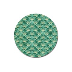 Green Fan  Magnet 3  (round) by NouveauDesign