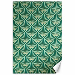 Green Fan  Canvas 20  X 30   by NouveauDesign