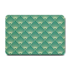 Green Fan  Small Doormat  by NouveauDesign