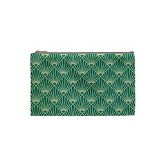 Green Fan  Cosmetic Bag (small)  by NouveauDesign