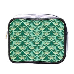 Green Fan  Mini Toiletries Bags by NouveauDesign