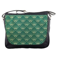 Green Fan  Messenger Bags by NouveauDesign