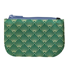 Green Fan  Large Coin Purse by NouveauDesign