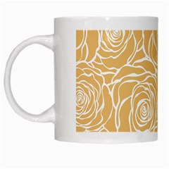 Yellow Peonines White Mugs by NouveauDesign