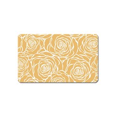 Yellow Peonines Magnet (name Card) by NouveauDesign