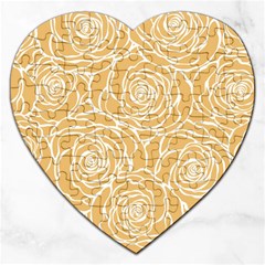 Yellow Peonines Jigsaw Puzzle (heart) by NouveauDesign