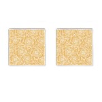 yellow peonines Cufflinks (Square) Front(Pair)