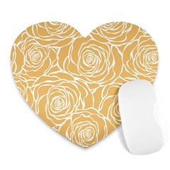 Yellow Peonines Heart Mousepads by NouveauDesign