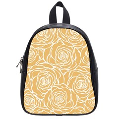 Yellow Peonines School Bag (small) by NouveauDesign