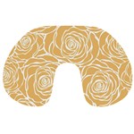 yellow peonines Travel Neck Pillows Back