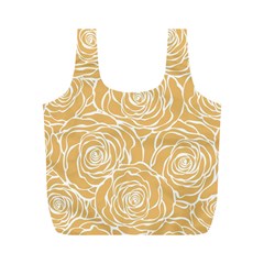 Yellow Peonines Full Print Recycle Bags (m)  by NouveauDesign