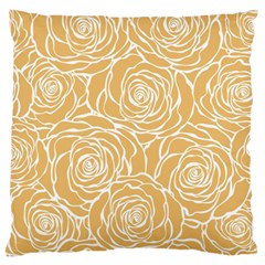 Yellow Peonines Standard Flano Cushion Case (two Sides) by NouveauDesign