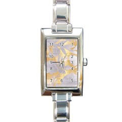 Gold Silver Rectangle Italian Charm Watch by NouveauDesign