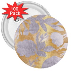 Gold Silver 3  Buttons (100 Pack)  by NouveauDesign