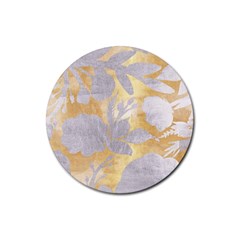 Gold Silver Rubber Round Coaster (4 Pack)  by NouveauDesign