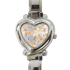 Gold Silver Heart Italian Charm Watch by NouveauDesign