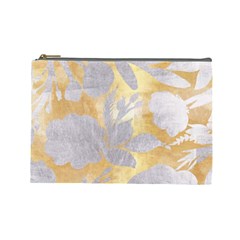 Gold Silver Cosmetic Bag (large)  by NouveauDesign