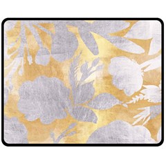 Gold Silver Fleece Blanket (medium)  by NouveauDesign