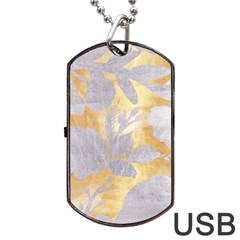 Gold Silver Dog Tag Usb Flash (one Side) by NouveauDesign