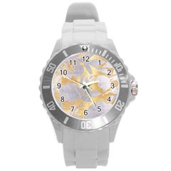 Gold Silver Round Plastic Sport Watch (l) by NouveauDesign