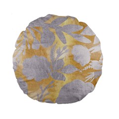 Gold Silver Standard 15  Premium Flano Round Cushions by NouveauDesign